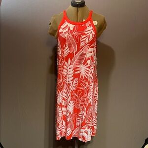 🔥 4 FOR $15 Item🔥Old Navy Red Orange and White Leaf Print Swim Cover-Up